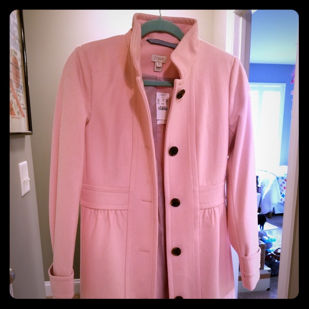 J Crew Factory Pink Top Coat NWT Size 2